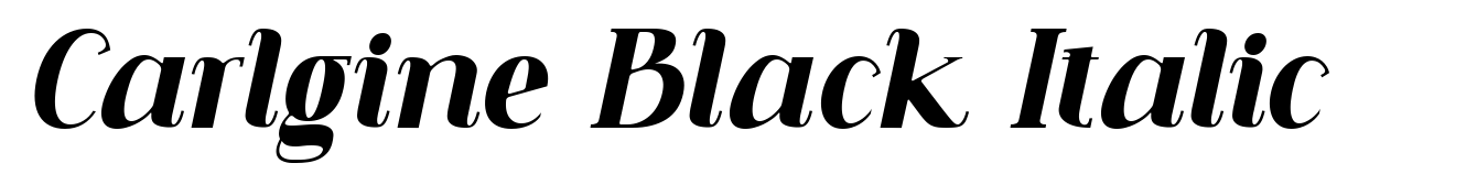 Carlgine Black Italic